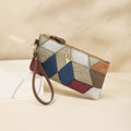 New Fashion Small Square Bag, Cross-Border High-End Retro Wallet, Versatile Zipper Bag, Women's Trendy Color-Blocking Clutch Bag